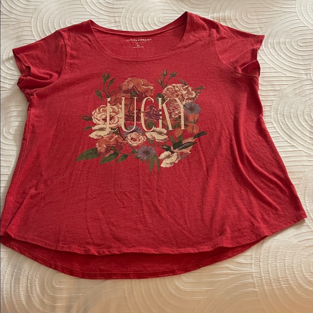 Lucky Brand Scarlet Floral Tee
